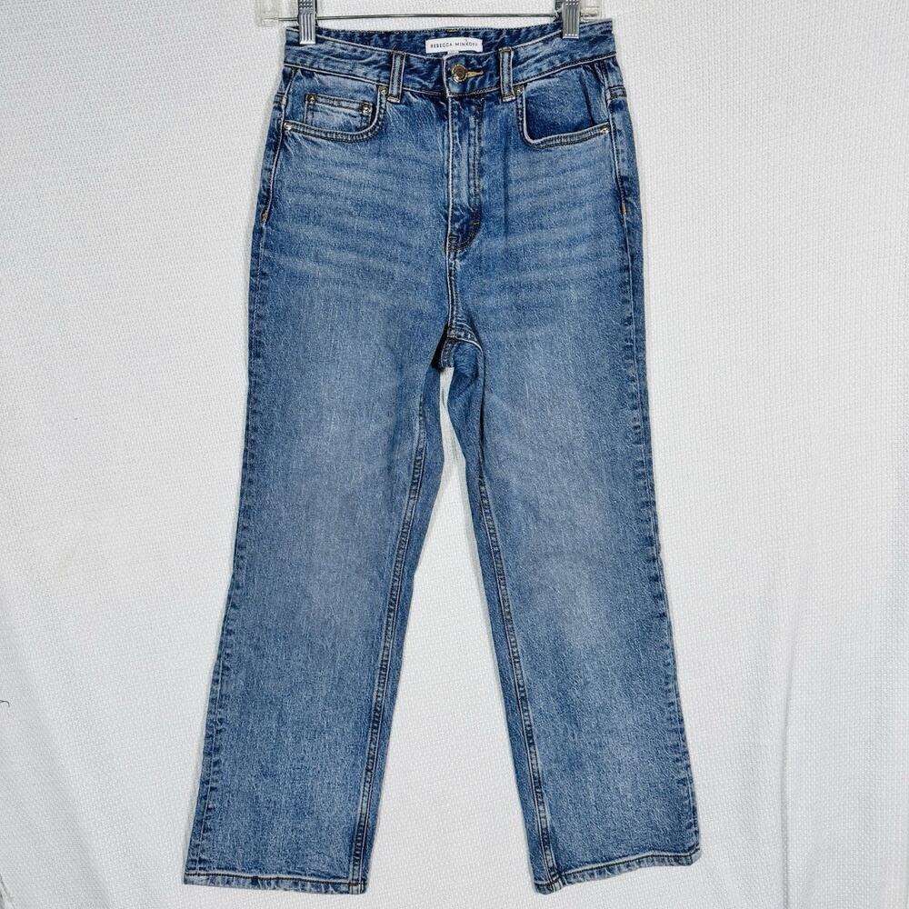 Rebecca Minkoff Ankle Kick Jeans Women’s Size 27 High Rise Crop Flare Denim - Picture 3 of 10